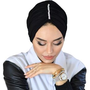 Jeweled Dubai-عمائم للنساء-حجاب للنساء|أغطية للشعر-أغطية رأس لعلاج السرطان-غطاء سفلي للحجاب-حجاب فوري-غطاء حجاب- in Kuwait