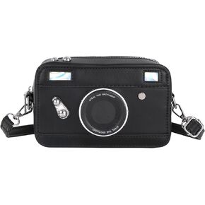 Felite Fnn Women Camera Shaped Crossbody Handbag Vintage PU Leather Shoulder Bag in Kuwait