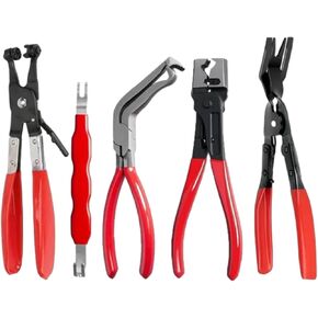 Automotive Disconnect Tool System, 5-Piece Professional Electrical Connector & Hose Clamp Pliers Set for Sensor Plug, Trim Clip Removal Tools, Plug Release & Wire Terminal Remover for Auto Repair in Saudi Arabia