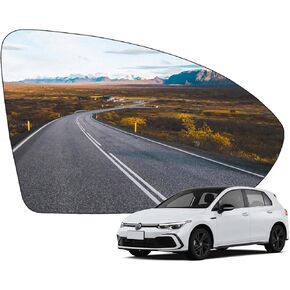 Passenger Side Mirror Glass Replacement for VW Golf MK7, Golf Golf GTI 2015-2021, Golf R Golf SportWagen 2015-2019, Golf Alltrack 2017-2019, Jetta 2019-2021, Right Heated Mirror with Clear Visibility in Kuwait
