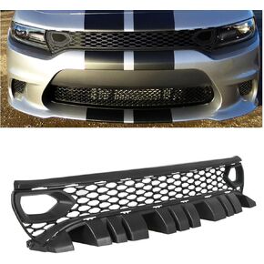 Bumper Upper Grill Fit For 2015-2023 D0dge Charger R/T Scat Pack Srt Style Front Mesh Grille W/Air Duct,68417505AB 68417502AA in Kuwait