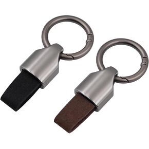 2Pcs Key Chain, Mini Leather Keychain, Small Keychain, Zinc Alloy with Leather Key Fob Design for Men and Women in Saudi Arabia