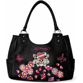 ED HARDY LOVE KILLS SLOWLY SKULL TOTE BAG in Kuwait