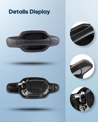 ECCPP Exterior Door Handles 2004-2008 for Chevy for Colorado Outer Replacement Rear Driver Passenger Door Handles 2pcs Black 79318,25802004,15243678,15243678,97319319,25875523,8258755230,GM1520114 in Saudi Arabia