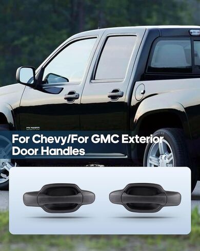 ECCPP Exterior Door Handles 2004-2008 for Chevy for Colorado Outer Replacement Rear Driver Passenger Door Handles 2pcs Black 79318,25802004,15243678,15243678,97319319,25875523,8258755230,GM1520114 in Saudi Arabia