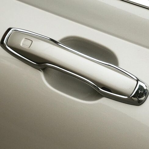 4Pcs Chrome Exterior Side Door Handle Frame Cover Ring Trim for XC60 2018-2022,for XC90 2016-2022,for Volvo S90 2017-2022, for V90 2017-2021 in Saudi Arabia