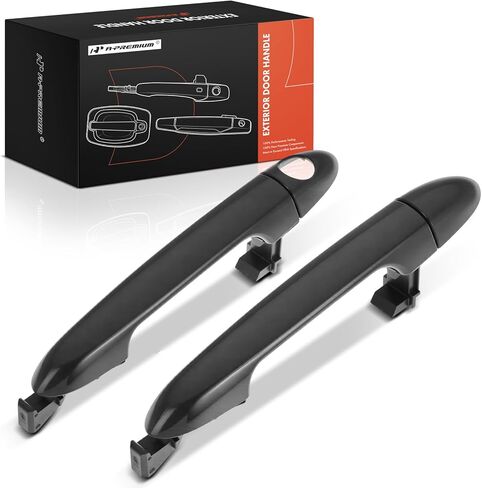 A-Premium Outside Exterior Door Handles Compatible with Kia Rio 2012-2017, Without Smart Entry System, Black, 2-PC Set, Front Driver and Passenger Side in Saudi Arabia