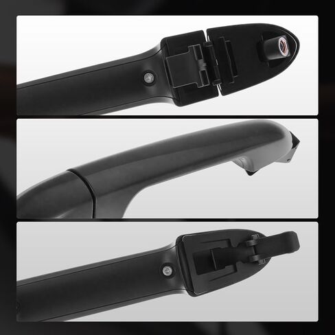 A-Premium Outside Exterior Door Handles Compatible with Kia Rio 2012-2017, Without Smart Entry System, Black, 2-PC Set, Front Driver and Passenger Side in Saudi Arabia