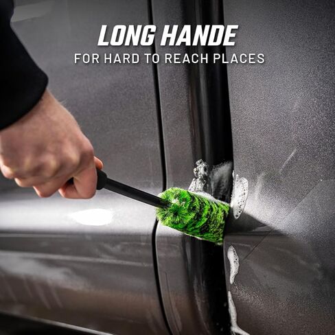 Slick Products Premium Non-Scratch Wheel Brush – Bendable Soft Bristle Rim & Wheel Cleaner for Cars, Trucks, SUVs, Off-Road Vehicles – Safe on Painted, Powder Coated & Chrome Wheels in Kuwait