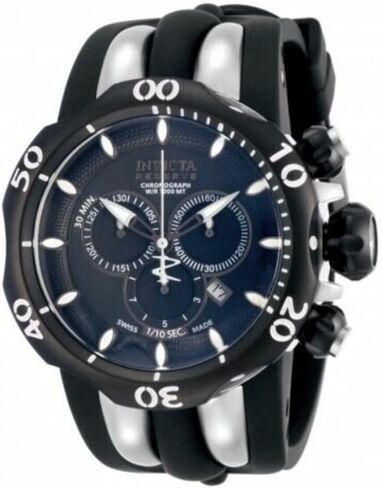 Ewatchparts 36mm Silicone Rubber Watch Band Strap Compatible With Invicta Venom Reserve Chronograph in Saudi Arabia