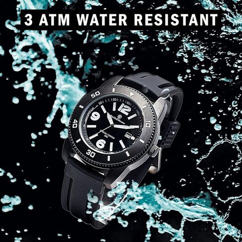 Smith & Wesson Paratrooper Men's Watch, 3ATM, Stainless Steel Caseback, Japanese Movement, Tactical Watch, Scratch Resistant, 45mm, Christmas Gift in Saudi Arabia