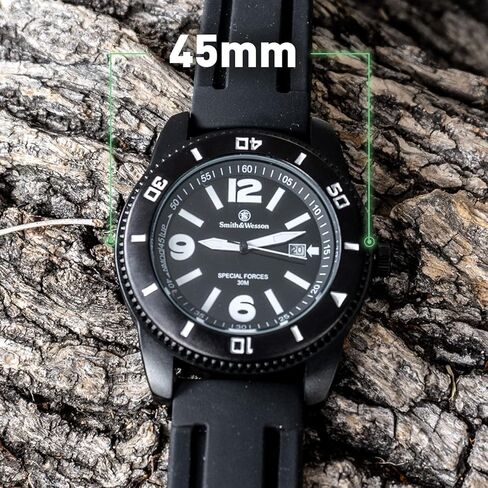 Smith & Wesson Paratrooper Men's Watch, 3ATM, Stainless Steel Caseback, Japanese Movement, Tactical Watch, Scratch Resistant, 45mm, Christmas Gift in Saudi Arabia
