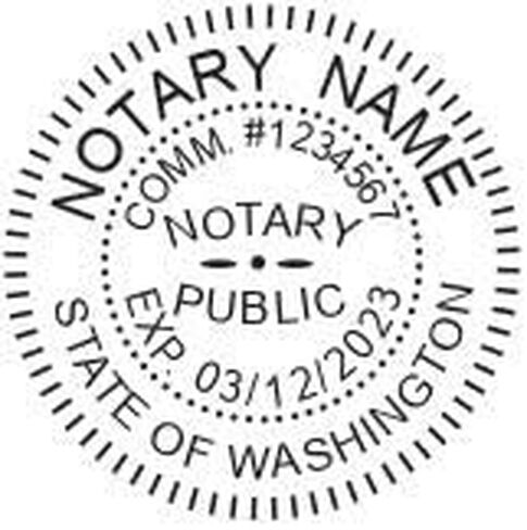 Round Notary Stamp for State of Washington | Self Inking Unit - Ideal 400r with Advanced Durability in Saudi Arabia