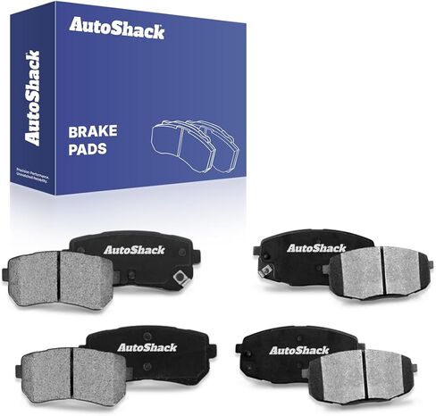 AutoShack Front & Rear Ceramic Brake Pad Set Replacement for 2018-2023 Hyundai Kona 2021-2025 Kia Seltos 8-PC in Saudi Arabia