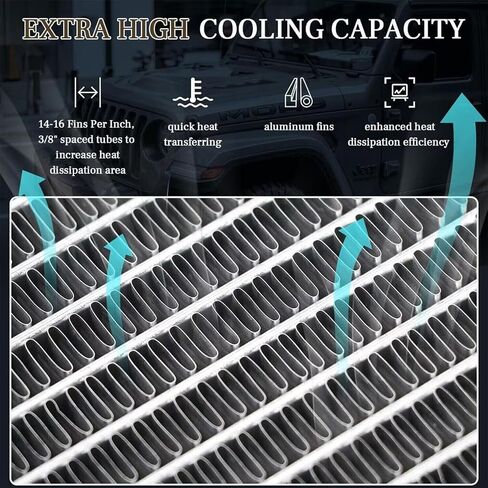 Radiator for 2001-2004 Chrysler Town&Country Grand Voyager Dodge Grand Caravan 3.3L 3.8L V6 Full Aluminum 3 Row Core Engine Radiators Cooler (3 Row Core) in Saudi Arabia