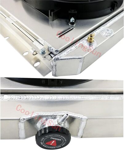 استبدال مشعات الألومنيوم 4 صف لـ 1967 1968 1969 1970 Ford Mustang Torino LTD Country Sedan Mercury Cougar L6 V8 مشعاع مروحة كفن مجموعة ترموستات كومبو المبرد in Kuwait