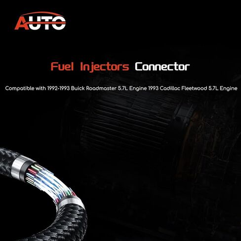 Fuel Injectors Connector Compatible with 1992-1993 Buick Roadmaster 5.7L Engine 1993 Cadillac Fleetwood 5.7L Engine Replace 17111864 2 Pack in Saudi Arabia