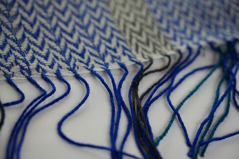 Baby Alpaca Scarf For Women. Beautiful Fashion Accessory Made In Peru. Extremely Soft, Warm and Hypoallergenic (Grey and Blue) in Kuwait