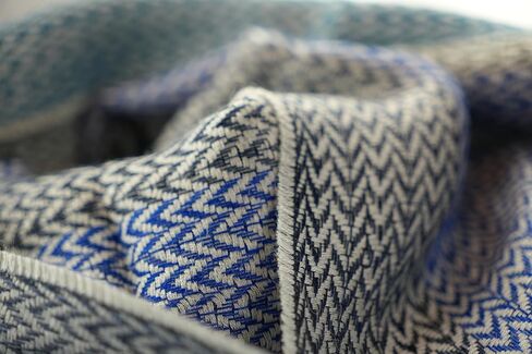 Baby Alpaca Scarf For Women. Beautiful Fashion Accessory Made In Peru. Extremely Soft, Warm and Hypoallergenic (Grey and Blue) in Kuwait