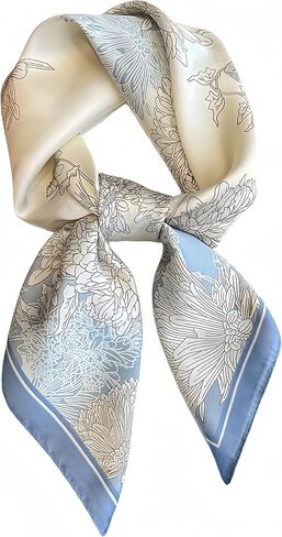 Satin Scarves for Women 27.5 × 27.5 inches Medium Square Elegant Silk in Saudi Arabia