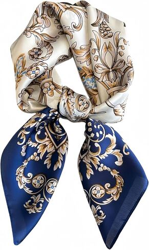 Satin Scarves for Women 27.5 × 27.5 inches Medium Square Elegant Silk in Saudi Arabia