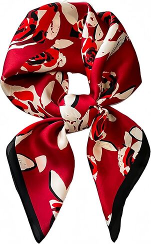 Satin Scarves for Women 27.5 × 27.5 inches Medium Square Elegant Silk in Saudi Arabia