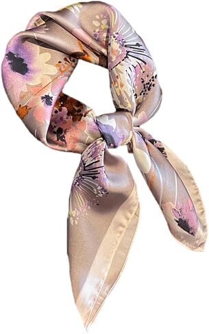 Satin Scarves for Women 27.5 × 27.5 inches Medium Square Elegant Silk in Saudi Arabia