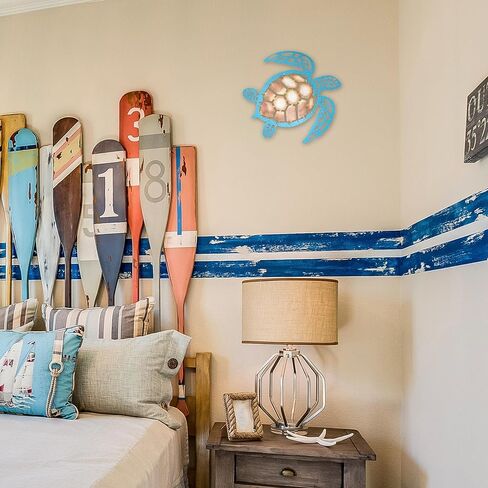 Sea Turtle Metal Wall Art – Coastal Ocean Turtle Decor for Indoor & Outdoor, Nautical Beach Theme Hanging Sculpture for Bathroom, Patio, Porch, or Poolside – Unique Coastal Gift for Ocean Lovers in Saudi Arabia