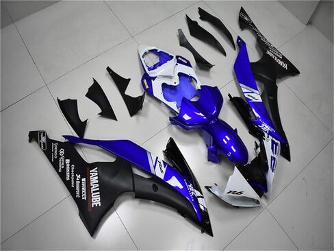 NT هدية أزرق أسود أبيض حقن هدية تناسب ياماها 2008-2016 YZF R6 مجموعة جديدة مطلية ABS البلاستيك هيكل الدراجة النارية ما بعد البيع in Kuwait