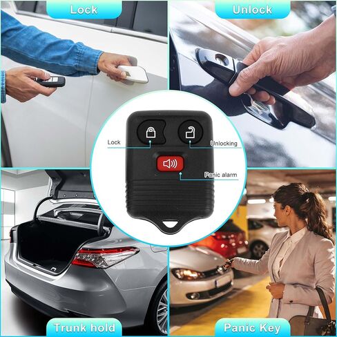 X AUTOHAUX 2 قطعة 315 ميجا هرتز CWTWB1U345 دخول بدون مفتاح عن بعد الإشعال المستجيب مفتاح فوب لفورد F-150 F-250 F-350 1998-2003 لفورد إكسبلورر 1998-2000 4C رقاقة 3 أزرار in Kuwait