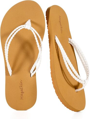 mazeskin مضفر اليوغا رغوة وسادة الوجه يتخبط للنساء، قوس دعم مريح الصيف الشاطئ المشي صنادل ثونغ عدم الانزلاق in Kuwait