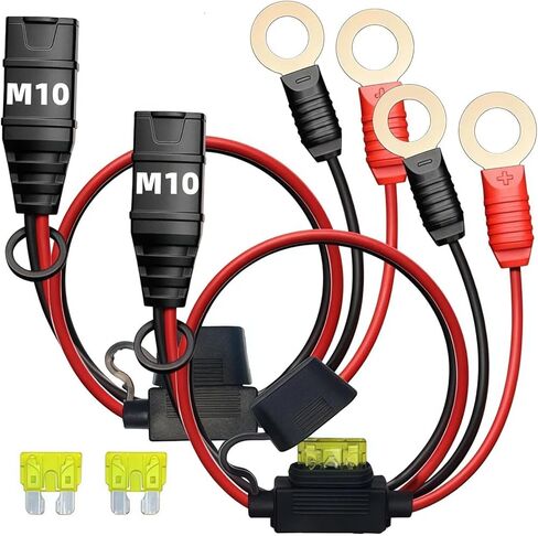 مجموعة الأسلاك مناسبة لمحطة العيينة NOCO GC008 X-Connect M10 (3/8in) XL، كابل شاحن بطاريات ذكية 2 حزمة in Kuwait