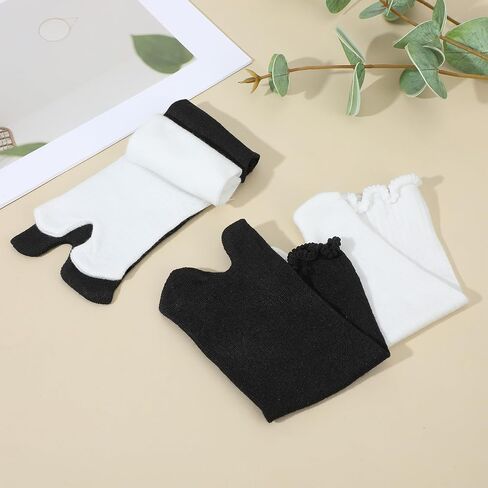 4 Pairs Tabi Socks, Split Toe Socks Elastic Flip Flop Sock Frilly Sandal Sock for Women Men Unisex Casual Sport in Saudi Arabia