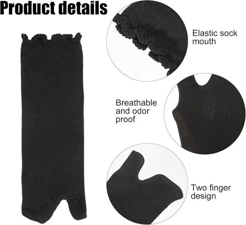 4 Pairs Tabi Socks, Split Toe Socks Elastic Flip Flop Sock Frilly Sandal Sock for Women Men Unisex Casual Sport in Saudi Arabia