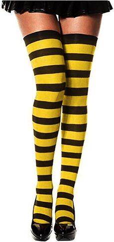 جوارب نسائية طويلة للغاية مخططة من MESU فوق الركبة، جوارب عالية الرقبة in Kuwait