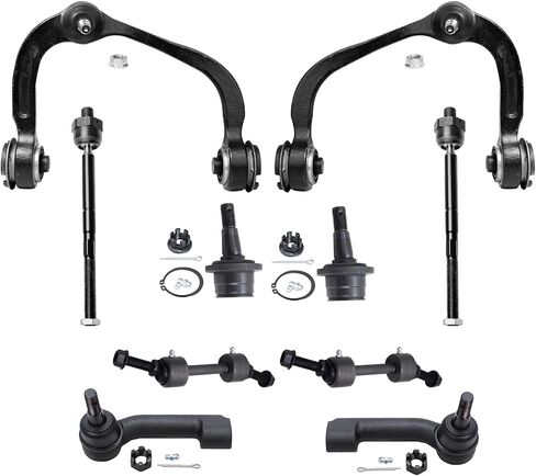 Detroit Axle - 12pc Front End Kit for Ford 2007-2013 Expedition Lincoln Navigator, 2 Struts with Coil Spring 2 Upper Control Arms 2 Sway Bars 4 Outer Inner Tie Rods 2 Lower Ball Joints Replacement in Saudi Arabia