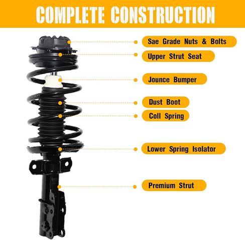 زوج أمامي كامل الدعامات الصدمات الجمعية ث/لفائف الربيع استبدال لزحل 2003-2007 طقم تعليق أيون 172203 G57099 1333290 in Kuwait