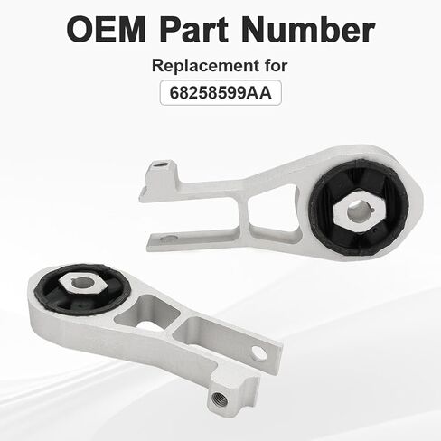 Rear Engine Motor Mount Compatible with 2015-2018 Jeep Renegade, 2016-2018 Fiat 500X 2.4L Auto Trans Replacement for 68258599AA in Kuwait