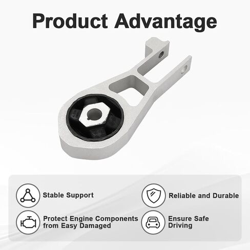 Rear Engine Motor Mount Compatible with 2015-2018 Jeep Renegade, 2016-2018 Fiat 500X 2.4L Auto Trans Replacement for 68258599AA in Kuwait