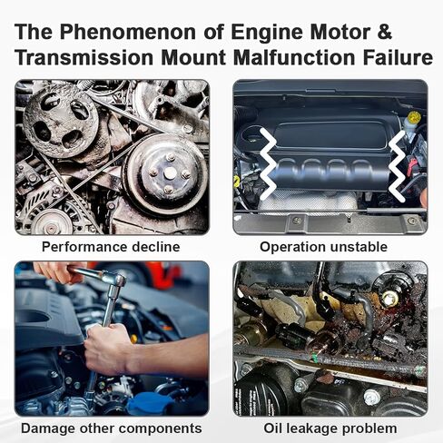 Rear Engine Motor Mount Compatible with 2015-2018 Jeep Renegade, 2016-2018 Fiat 500X 2.4L Auto Trans Replacement for 68258599AA in Kuwait