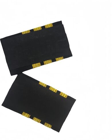 2 Pcs Professional Pilot Uniform Epaulets - Three Bars Gold Stripes Captain Shoulder Boards for Pilots Insignia Sliders in Saudi Arabia