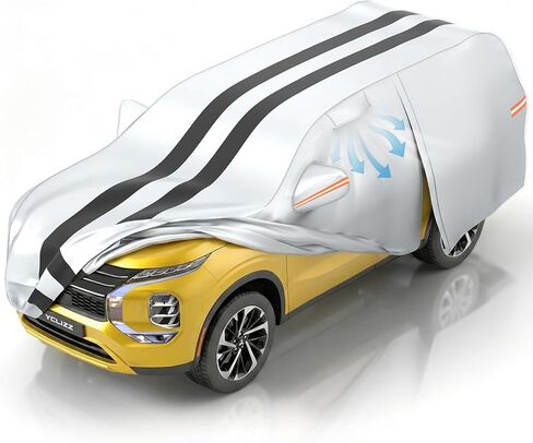 car cover custom Fit 2005-2026 Mitsubishi Outlander, Outdoor Waterproof with Breathable Vents All Weather, 10 Layers Heavy Duty Full Exterior Car Covers for Rain Sun Protection with Door Zipper in Saudi Arabia