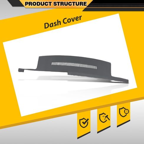 غطاء لوحة القيادة متوافق مع Chevy & GMC C1500 C2500 C3500 K1500 K2500 K3500 1988-1994 Fit Chevy C1500/2500/3500 Suburban/Blazer وGMC Yukon 1992-1994 مادة TPE رمادية in Saudi Arabia