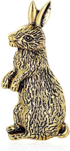 Vintage Rabbit Brooch Pin for Women Dainty Bunny Animal Brooches Lapel Pins Gold-Tone Plated Cute Accessories Xmas Graduation Party Easter Jewelry Gift for Daughter Students Clothing Bag Ornament in Saudi Arabia