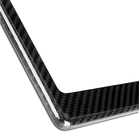 إطارات لوحات ترخيص من ألياف الكربون السوداء الفاخرة للنساء والرجال مع أغطية لولبية، عالمية قانونية للشارع للسيارات والشاحنات، إطارات لوحات ترخيص من ألياف الكربون السوداء رفيعة مقاومة للصدأ للنساء والرجال in Kuwait