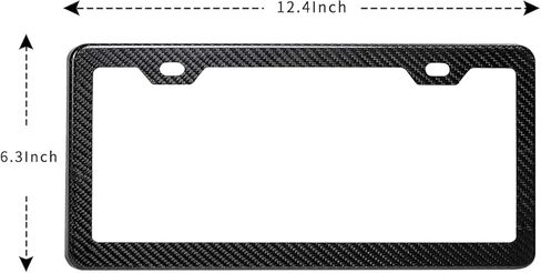 إطارات لوحات ترخيص من ألياف الكربون السوداء الفاخرة للنساء والرجال مع أغطية لولبية، عالمية قانونية للشارع للسيارات والشاحنات، إطارات لوحات ترخيص من ألياف الكربون السوداء رفيعة مقاومة للصدأ للنساء والرجال in Kuwait