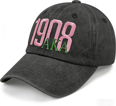 1908 Aka Embroidery Baseball Cap Adjustable Aka Sorority Gifts for Women in Kuwait