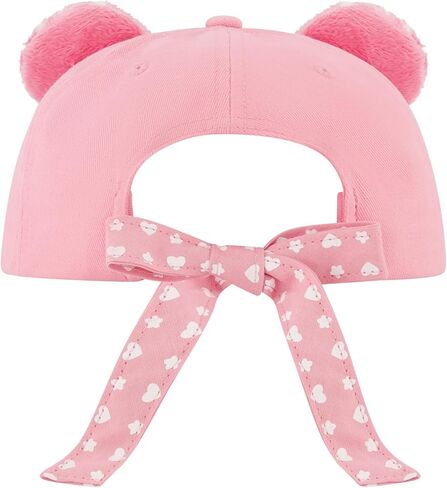 قبعة سائق الشاحنة الفراولة Shortcake and Care Bears، قبعة بيسبول للبالغين من Cheer Bear مع حافة منحنية وأذنين ثلاثية الأبعاد، وردي، مقاس واحد in Saudi Arabia
