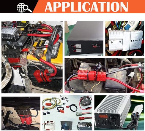 موصل بطارية 50 أمبير، طقم توصيل توصيل سريع للبطارية، يناسب سلك 6-10 AWG، للسيارة، والمنزل المتنقل، والقافلة، والتخييم، والقارب (أزرق) in Kuwait