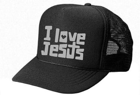Women's Mens Unisex Trucker HAT - I Love Jesus - Cool Stylish Apparel Accessories in Saudi Arabia
